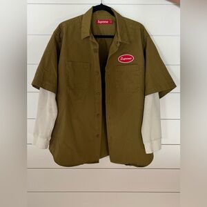 Supreme Thermal Sleeve Work Shirt Medium